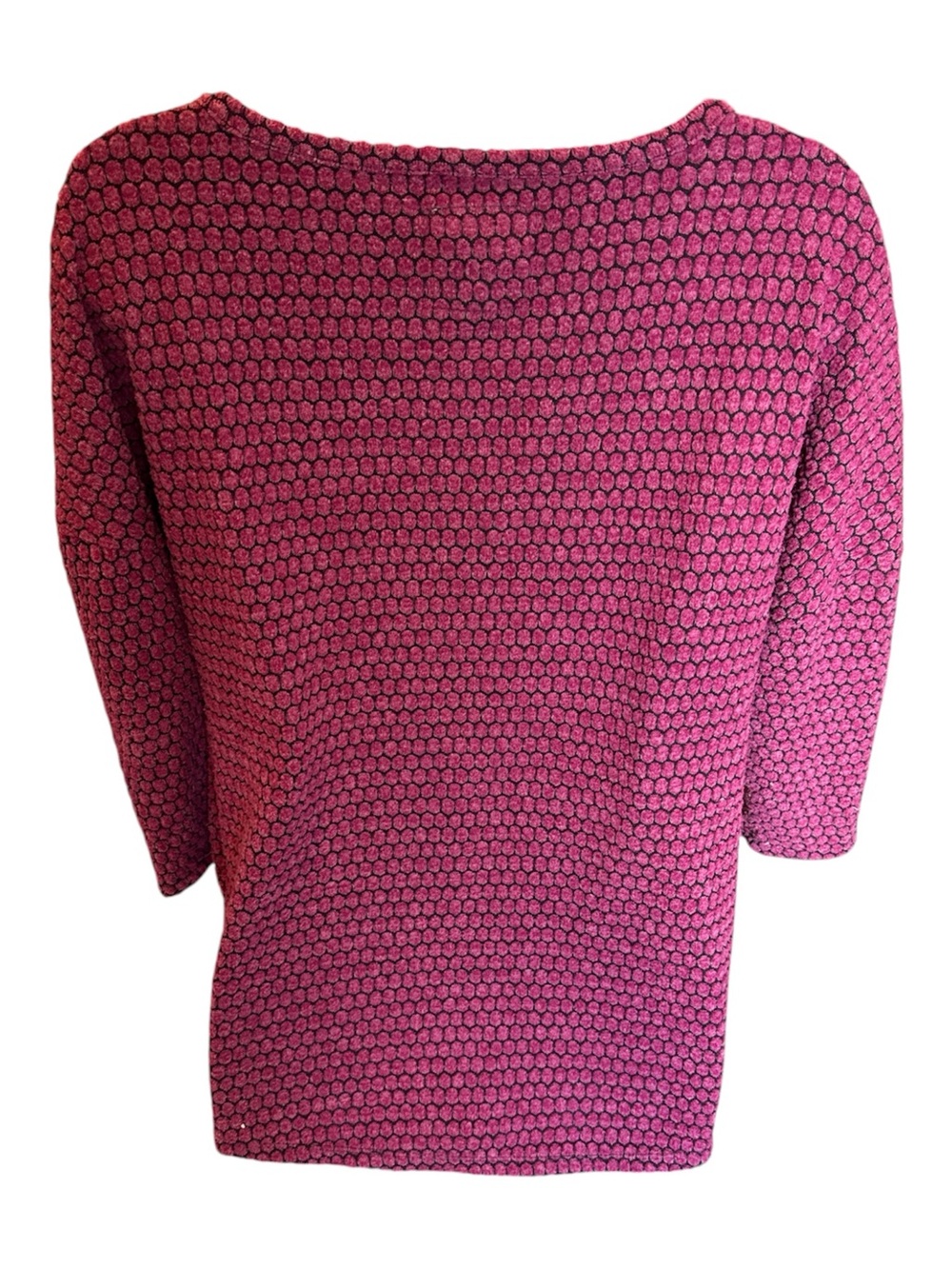 Button-Sleeve textured Top - raspberry / black - Picture 2 of 2